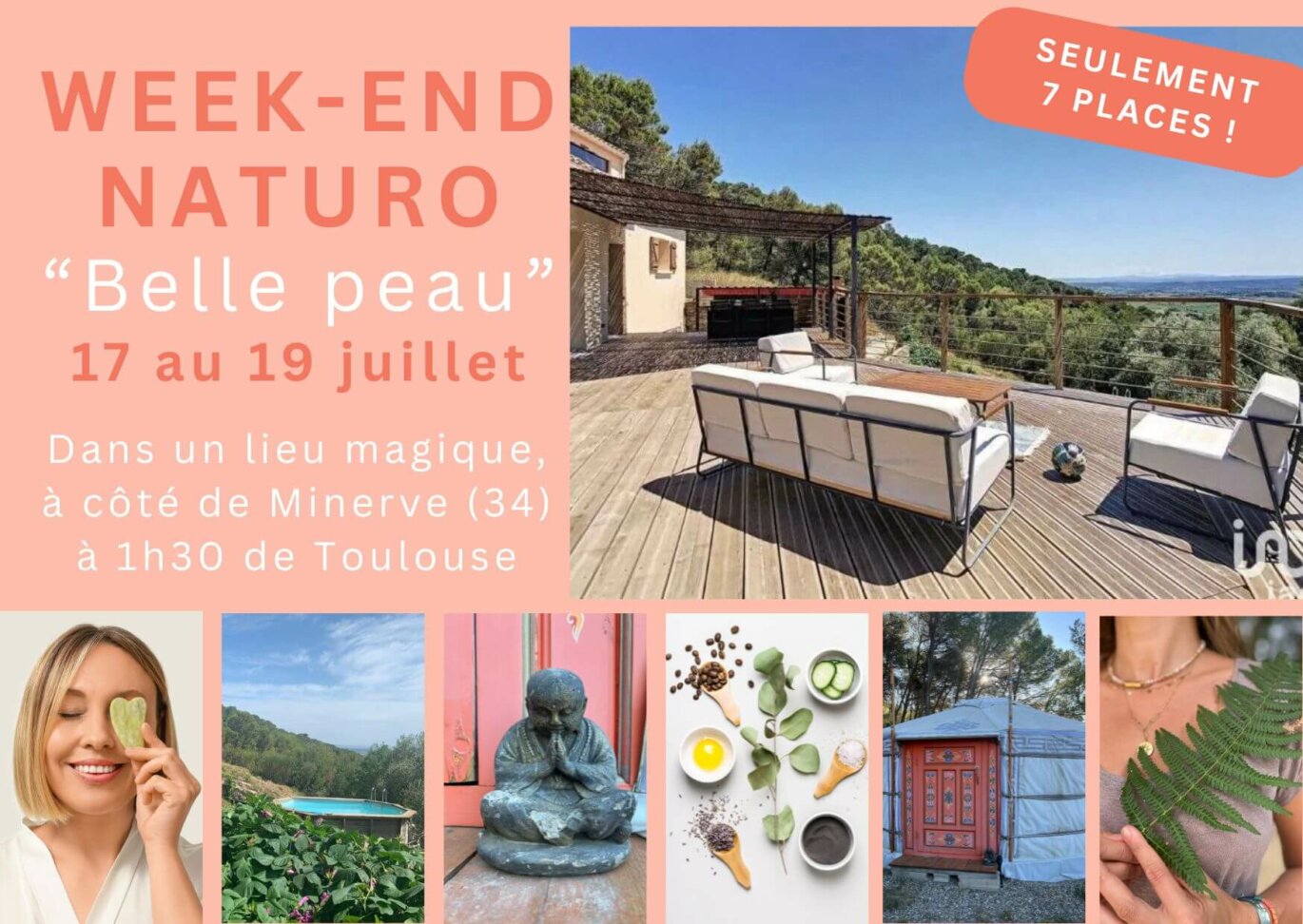 week-end naturo belle peau, séjour bien-être, beauté de la peau, naturopathie, Hérault, séjour bien-être