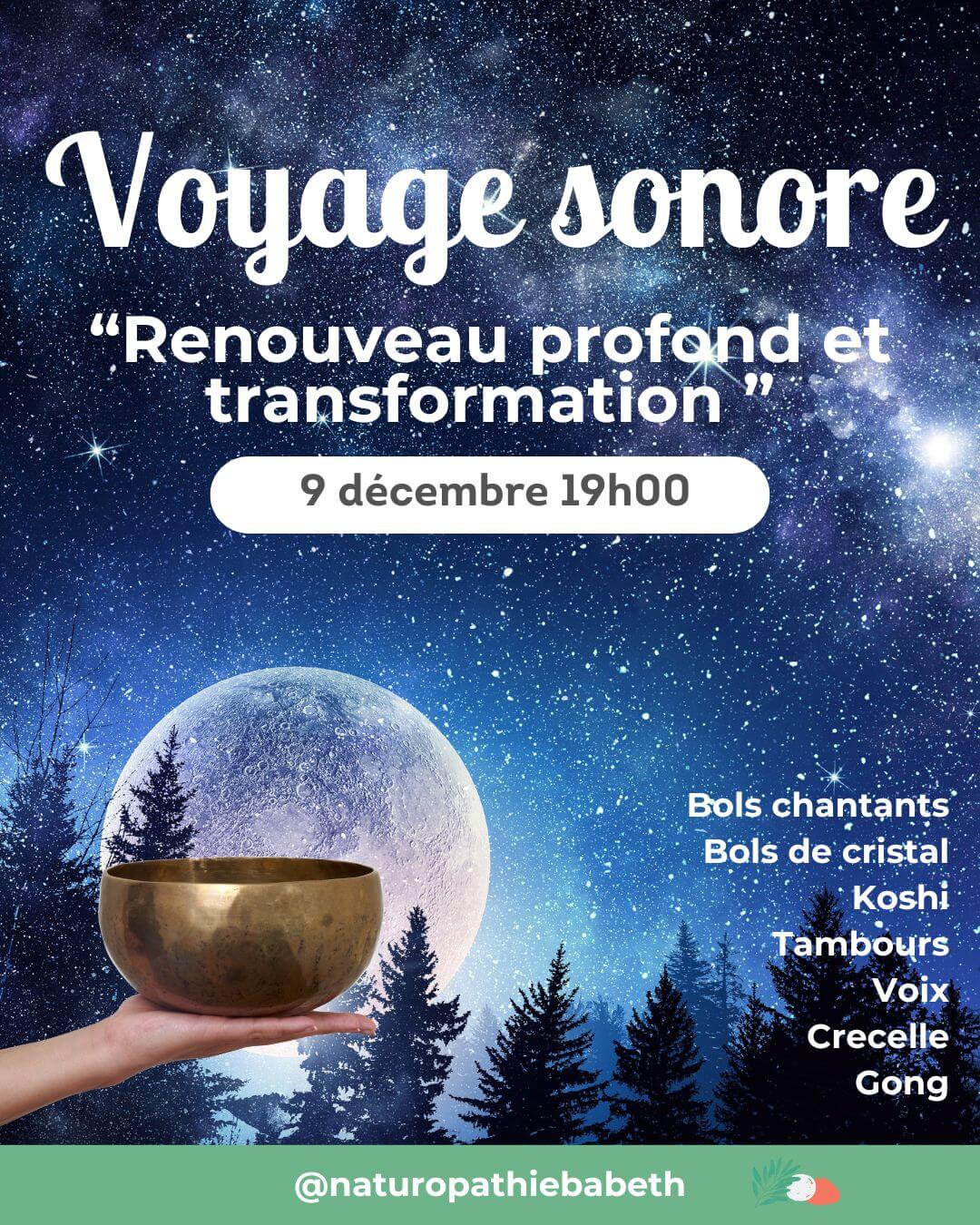 voyage sonore Renouveau profond et Transformation décembre 2026